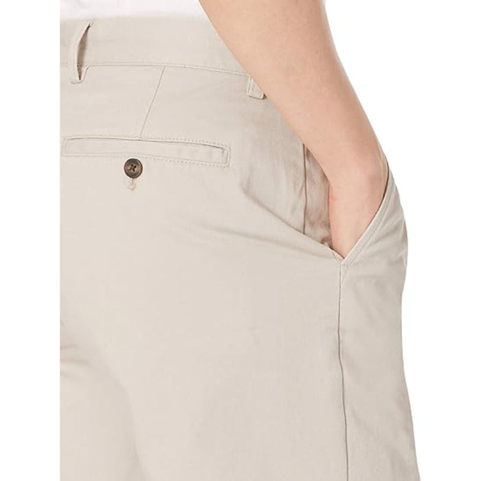 Chino Shorts With Zip Fly And Buttons