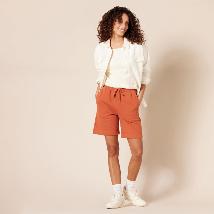 Woman High Rise Fleece Bermuda Shorts