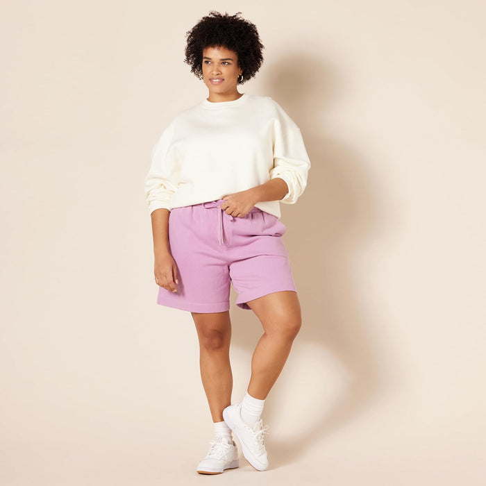 Woman High Rise Fleece Bermuda Shorts