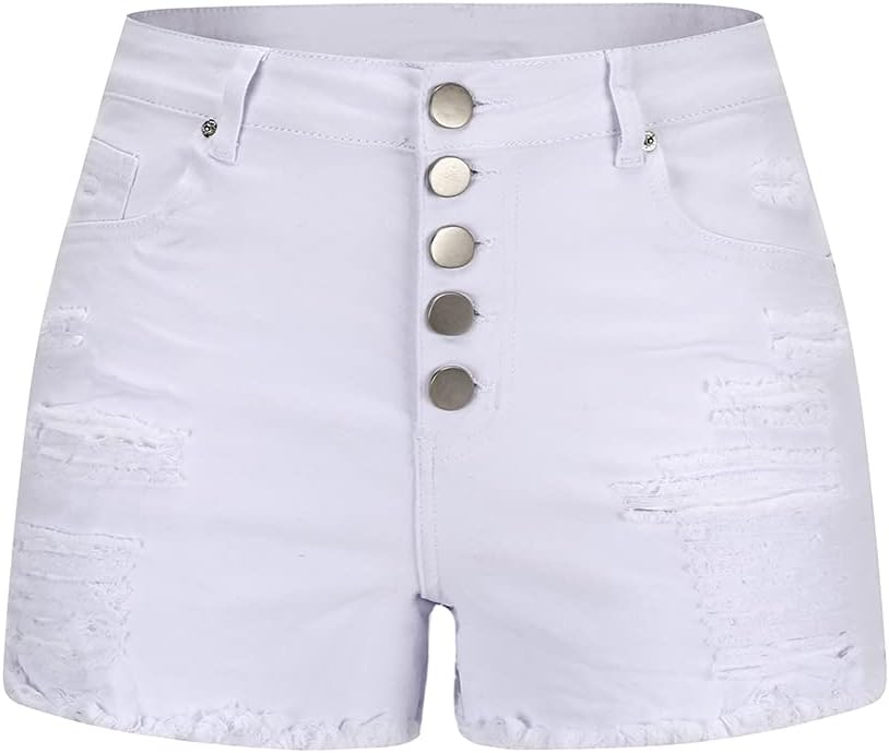 Woman Mid Rise Casual Jean Shorts