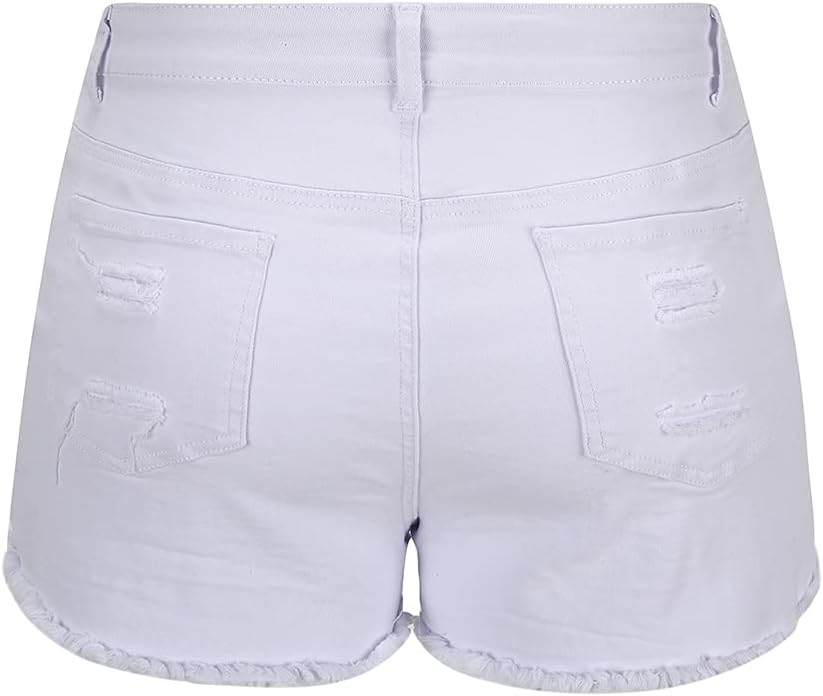 Woman Mid Rise Casual Jean Shorts