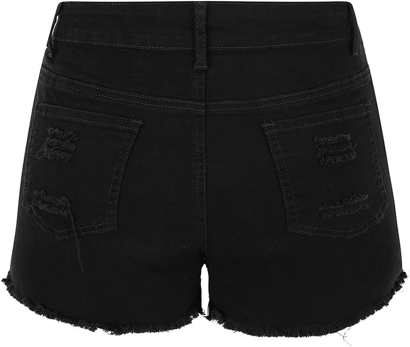 Woman Mid Rise Casual Jean Shorts