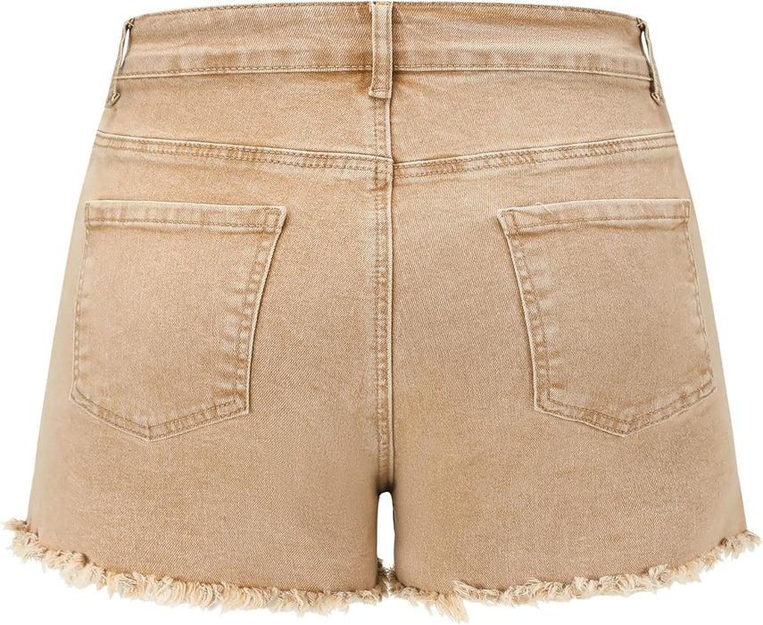 Woman Mid Rise Casual Jean Shorts