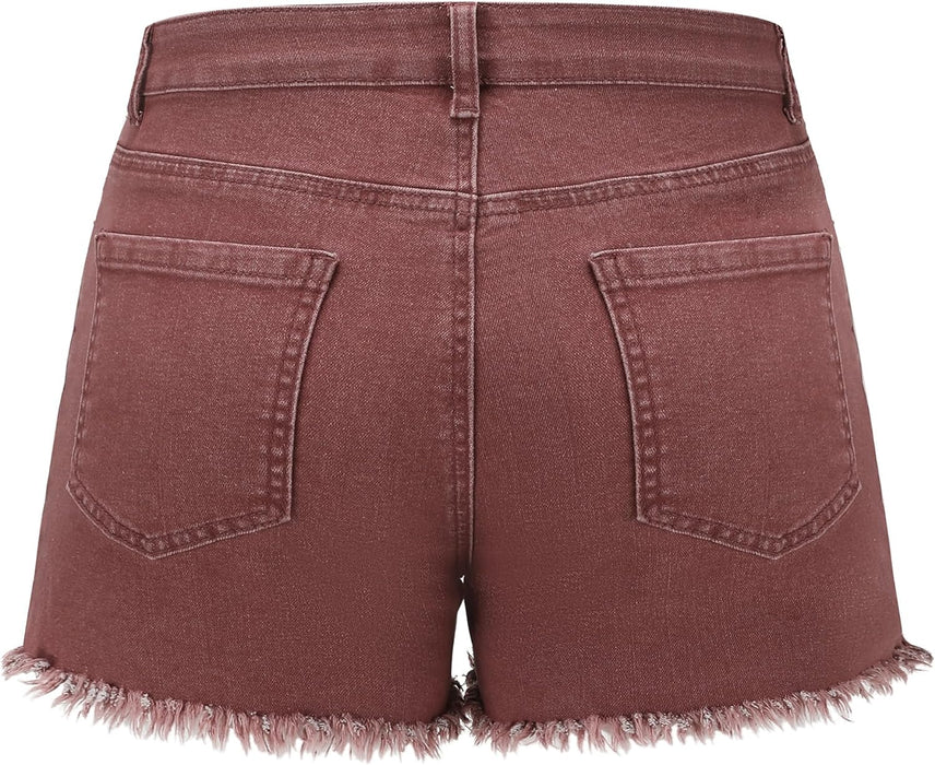 Woman Mid Rise Casual Jean Shorts