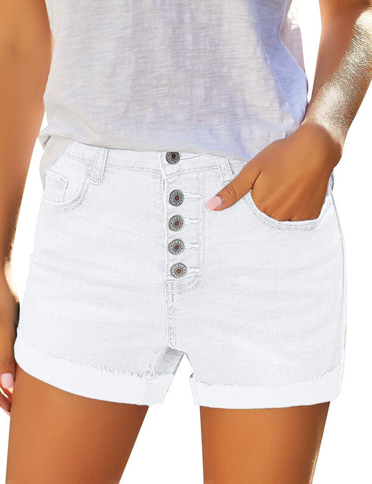 Woman Mid Rise Fit Stylish Denim Shorts