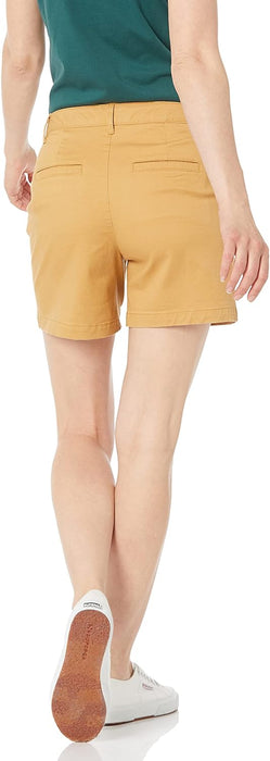 Woman Mid Rise Straight Slim Fit Shorts