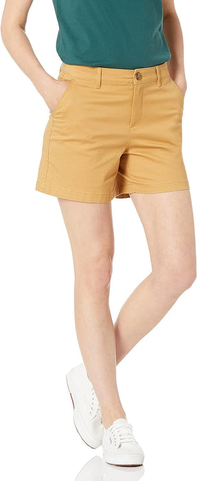 Woman Mid Rise Straight Slim Fit Shorts