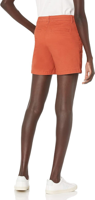 Woman Mid Rise Straight Slim Fit Shorts