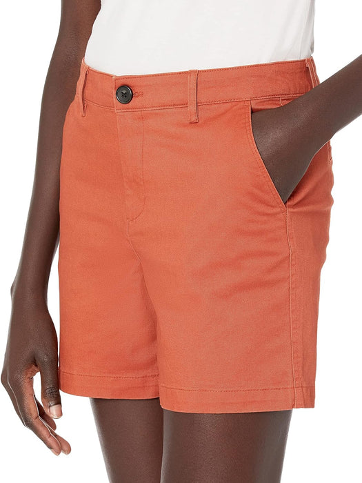 Woman Mid Rise Straight Slim Fit Shorts