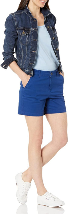 Woman Mid Rise Straight Slim Fit Shorts