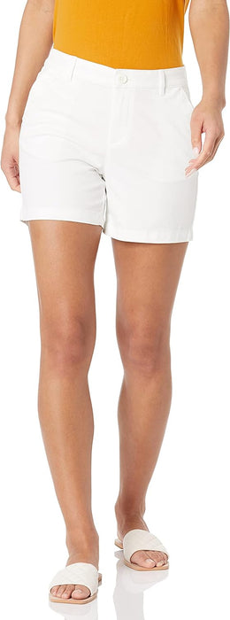 Woman Mid Rise Straight Slim Fit Shorts