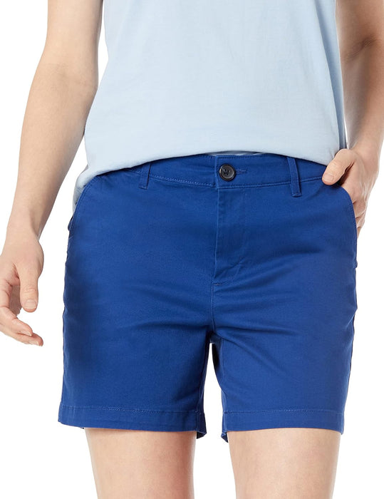 Woman Mid Rise Straight Slim Fit Shorts