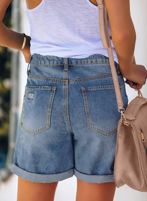 Woman Stylish Summer Jean Shorts