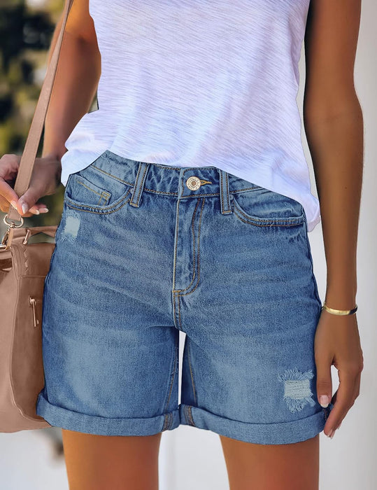 Woman Stylish Summer Jean Shorts