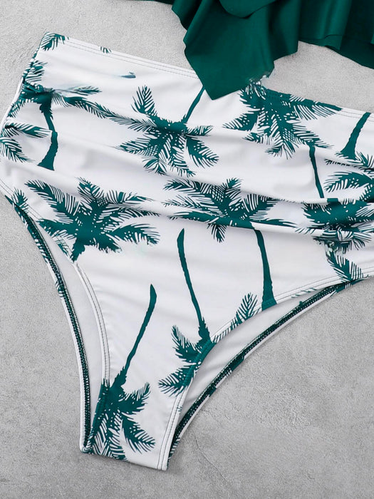 Tropical Printed Bikini Swimsuit