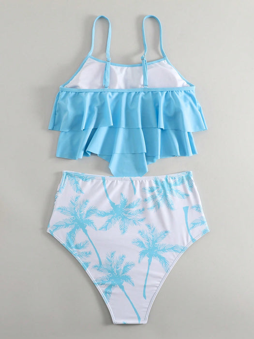 Tropical Printed Bikini Swimsuit