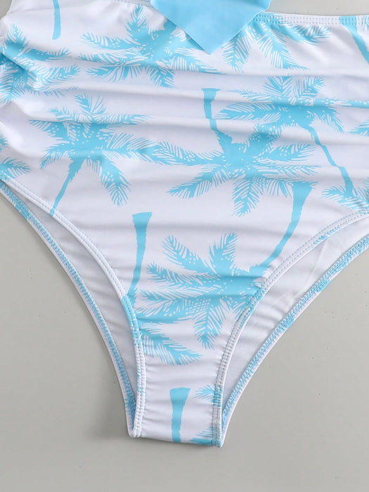 Tropical Printed Bikini Swimsuit