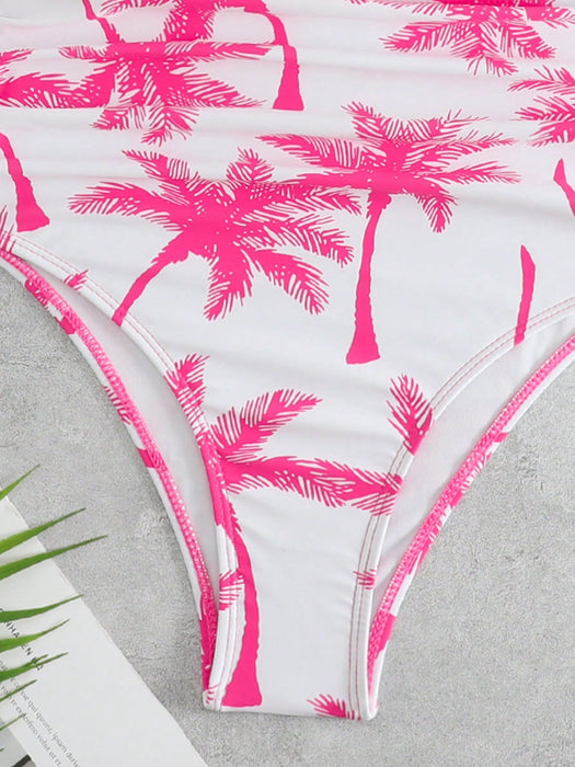 Tropical Printed Bikini Swimsuit