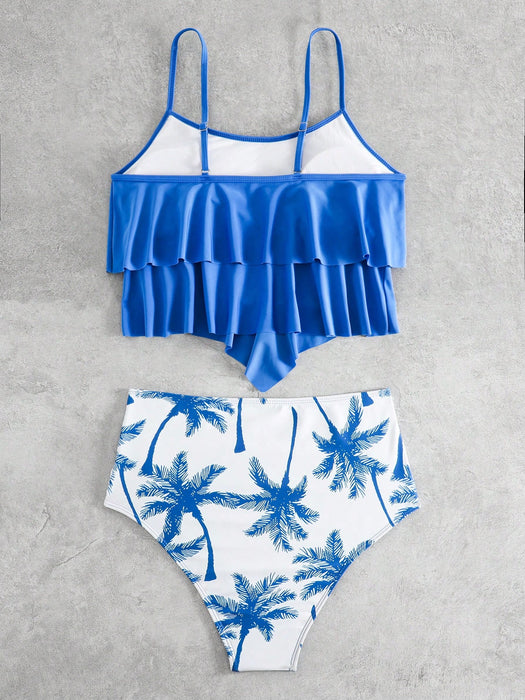 Tropical Printed Bikini Swimsuit