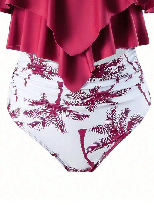 Tropical Printed Bikini Swimsuit