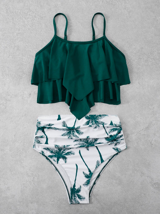 Tropical Printed Bikini Swimsuit