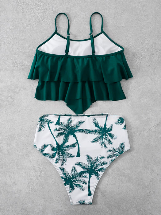 Tropical Printed Bikini Swimsuit