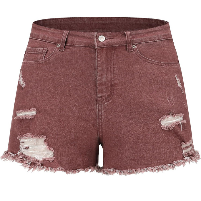 Woman Mid Rise Casual Jean Shorts