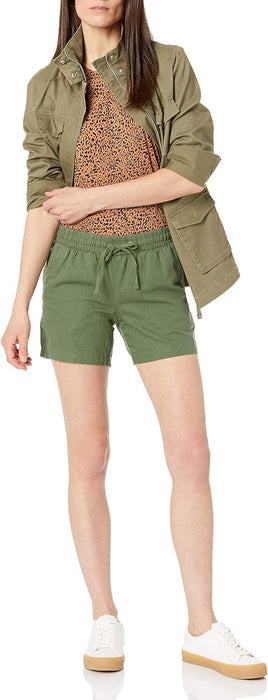 Women Drawstring Blend Short