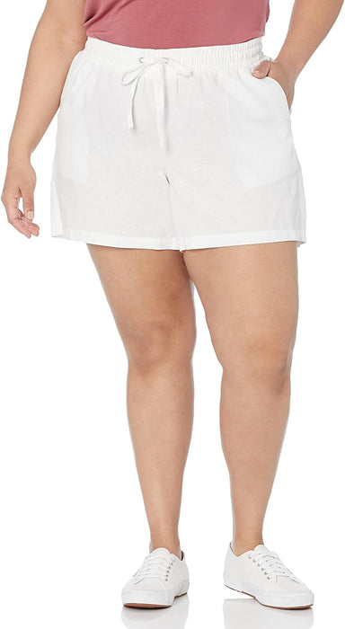 Women Drawstring Blend Short